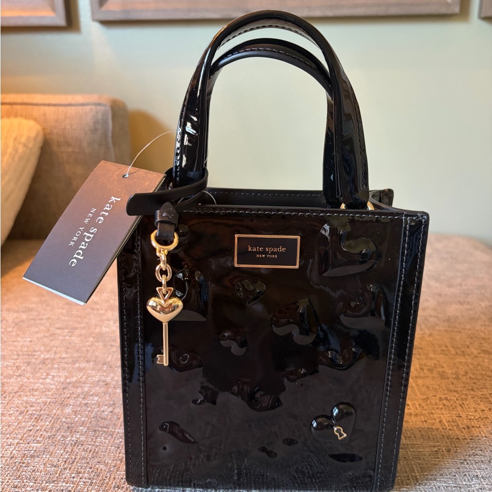 Kate Spade Black Mini Bag with Gold Accents